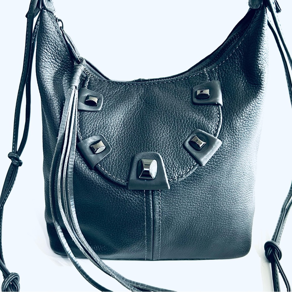 Like New Joe’s Dark Gray Pebble Leather Shoulder/Crossbody Bag - Picture 2 of 9